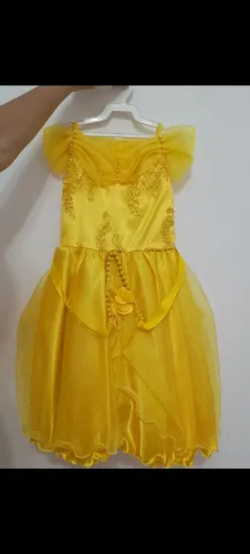 Vestido/fantasia bela e a fera infantil
