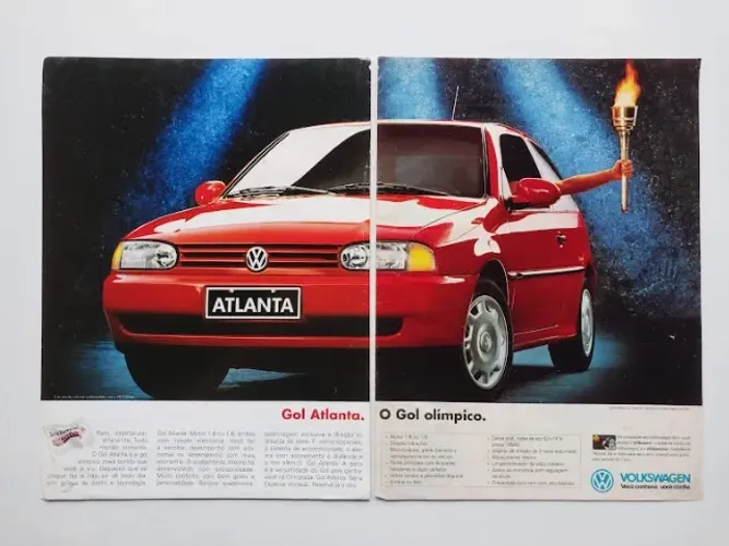 VW Gol Atlanta 1996 - Propaganda original de revista de época