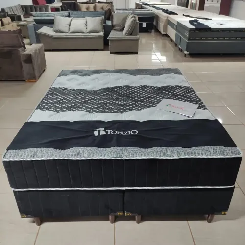 Cama queen size com colchão 100% de espuma selada de 45