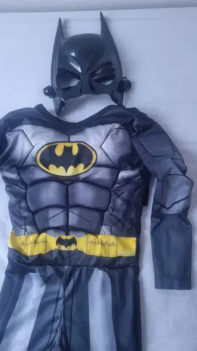 Fantasia de Batman e homem aranha para menino