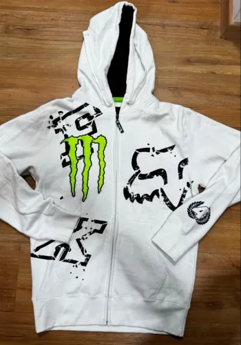 moletom jaqueta raríssima fox racing monster energy collaboration  ricky carmichael  