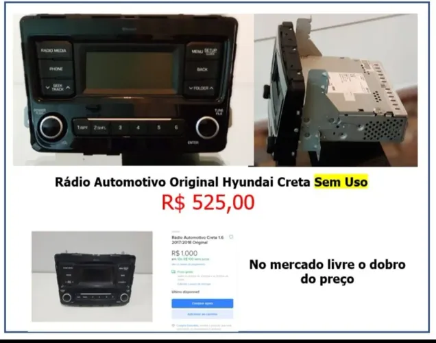 Rádio original carro creta
