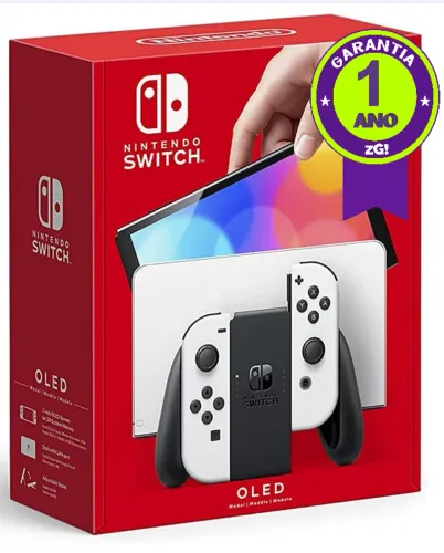 Console Nintendo Switch White Oled + Frete Grátis + 01 Ano de Garantia ZG!