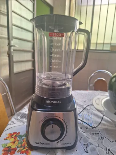 Liquidificador turbo inox 1200W Mondial com 12 Velocidades - 110V