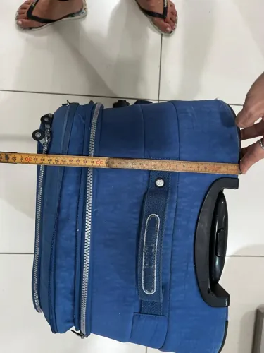 Mala azul Kipling original tamanho medio