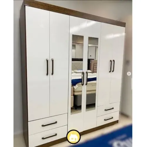 Guarda-Roupas de Casal Branco com Espelhos Hércules /ENTREGA EM ATÉ 24 HORAS !!!