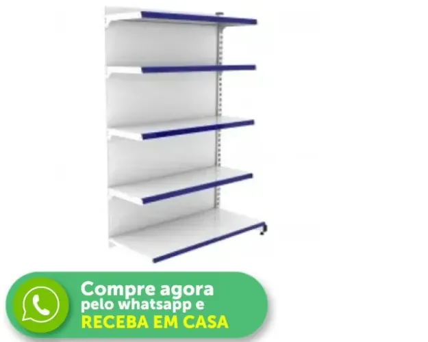 Gôndola Parede Continuação Branca 30.40 Polar 1,70m Nova