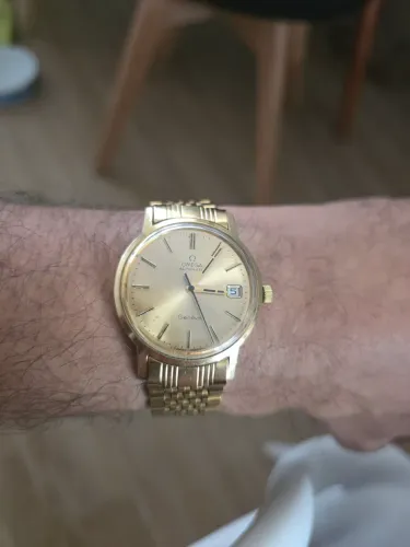 RELÓGIO OMEGA GENEVE AUTOMATIC ANOS 70 C/ CALIBRE 1012 - Pulseira "Grão de Arroz"