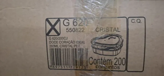 Embalagem formato coração 200un Galvanotek G620