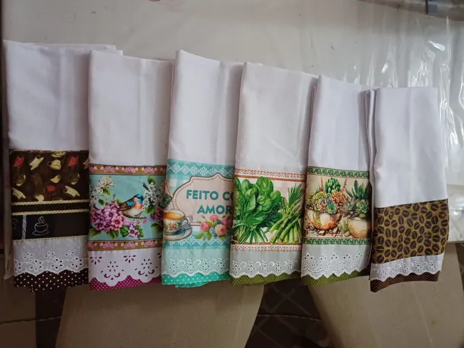 Pano de prato, desenhos variados