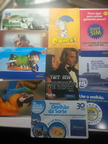 Coleção de Cartões Telefônicos Antigos