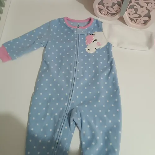 Macacão infantil de inverno para bebê menina 9 meses