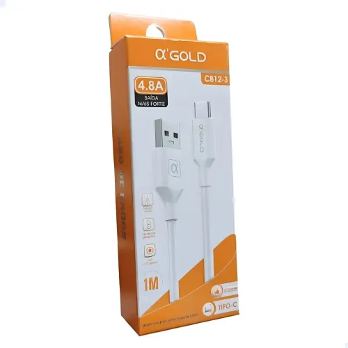 Cabo De Dados A´gold Usb Para Tipo-c 1m 4.8a
