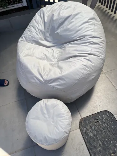 Puff bola gigante + apoio de pé 