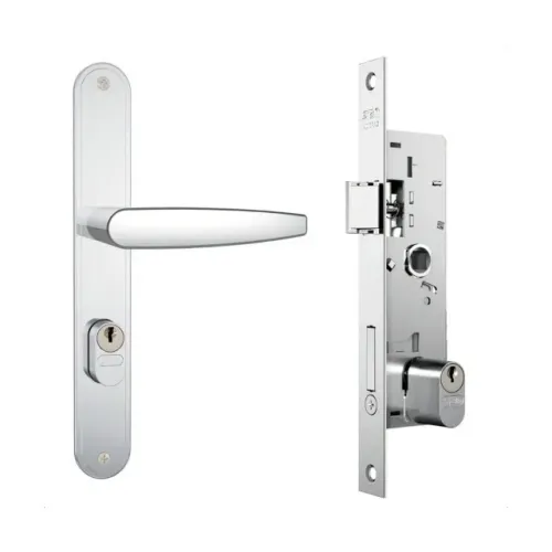 Fechadura 501/33 Porta de Ferro Externa Stam Espelho Inox 