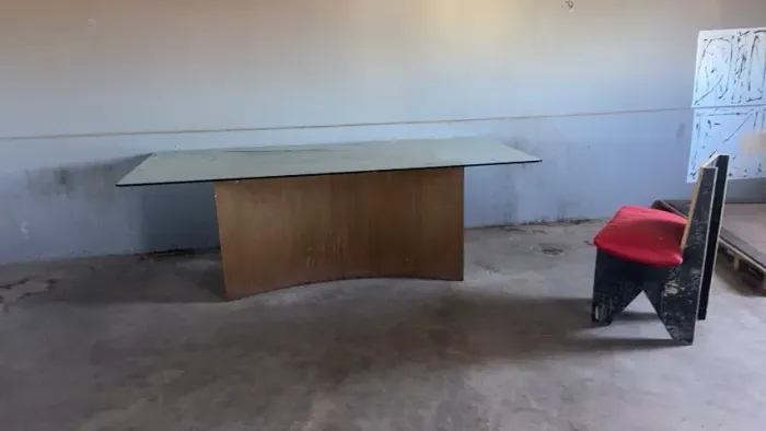 Mesa tampão de vidro