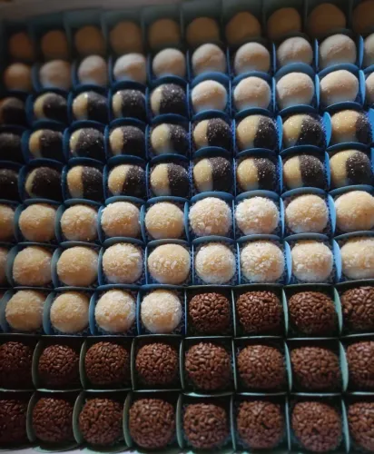 Centro de doces de festa. 