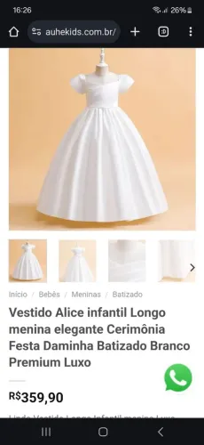 VESTIDO DAMINHA Veste 14 a 16