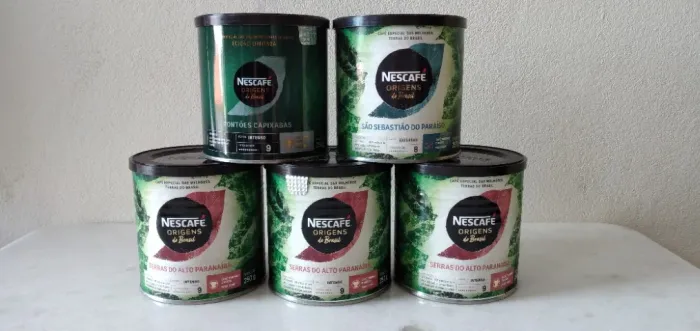 Latas de Nescafé colecionavel