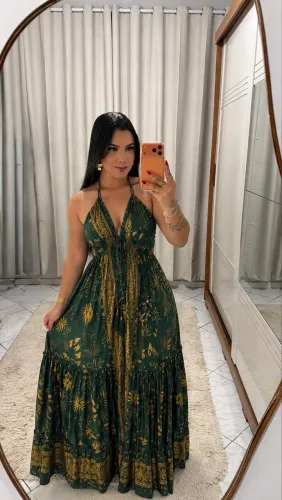 Vestido indiano seda 