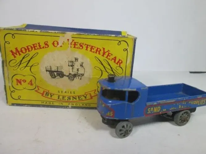 Matchbox Lesney Yesteryear Nº 4 - Sentinel Steam Waggon - Rodas de metal cinza 1956 