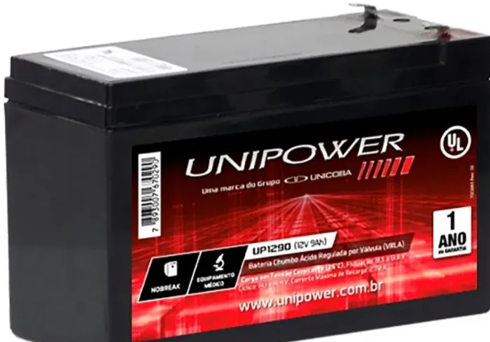 Bateria unipower 12v 9ah selada