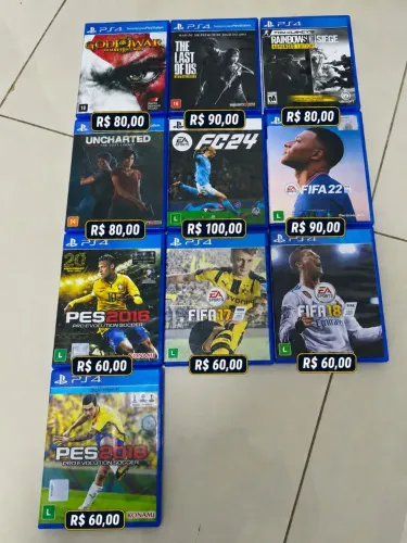 Lote jogos PS4, leia o anúncio.