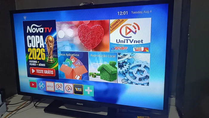 Tv Philips 32 com box tv