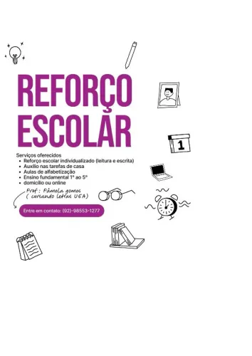 Reforço escolar para crianças e adolescentes