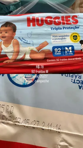 92 Fraldas M Huggies