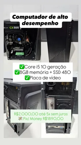 Computador de Alto Desempenho Core i5 Novo