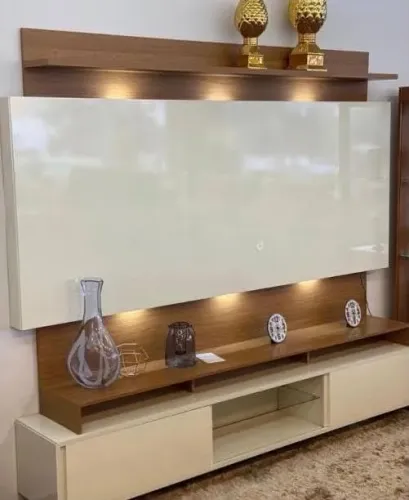 Rack para sala de estar sofisticado e elegante. 