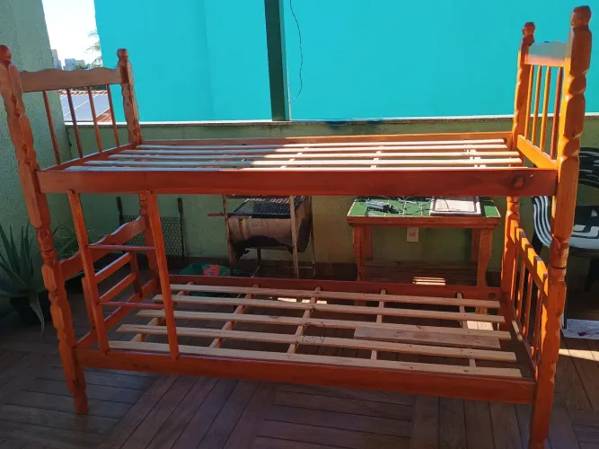 Cama Beliche Solteiro Madeira 