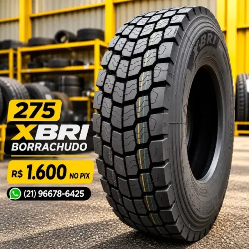 Pneu 275 80 R22,5 Novo - Xbri Borrachudo