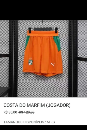 Short Costa do Marfim jogador