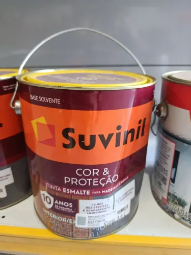 Tinta Esmalte sintético Suvinil Cor PLATINA 