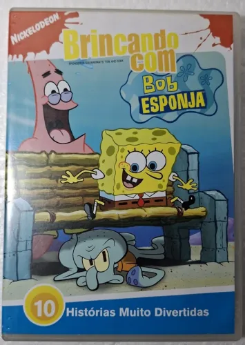 Dvd Brincando Com Bob Esponja 10 Histórias/ Usado