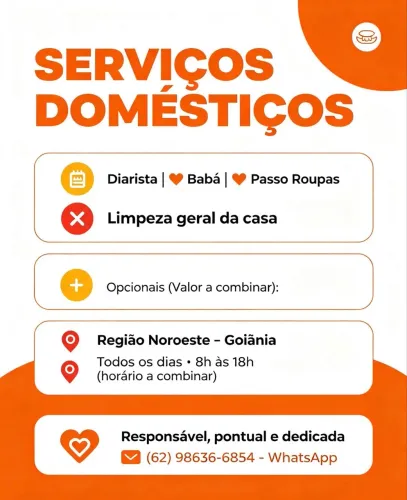 SERVIÇOS DOMÉSTICOS!