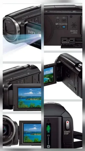 Filmadora sony com projetor