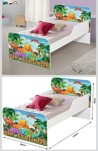 Cama infantil dinossauro já com colchão 
