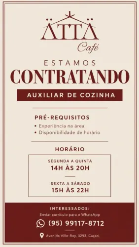Contrata auxiliar de cozinha