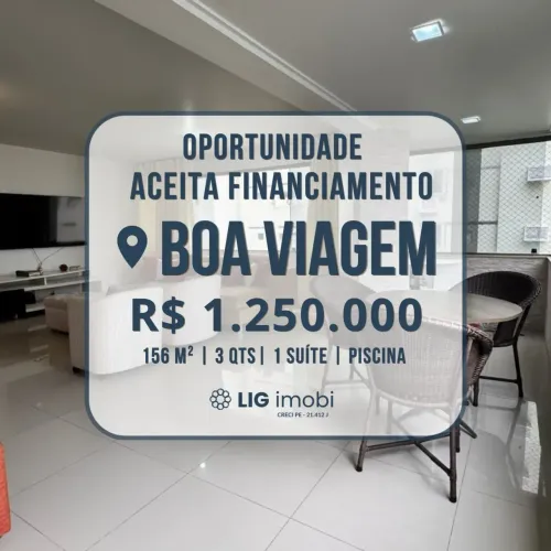 Oportunidade para venda em Boa Viagem, imóvel espaçoso 2 Vagas | 50 Metros da praia e muit
