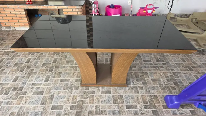 MESA JANTAR TAMPO DE VIDRO