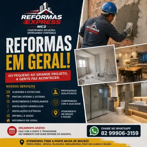 Reformas; pedreiro, pintor e construcao em geral
