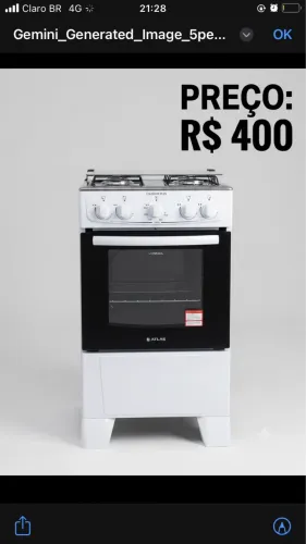 Fogão 4 bocas semi novo