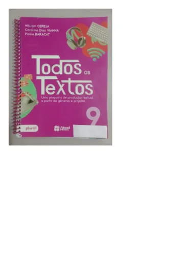 Livro didático de Redação TODOS OS TEXTOS - 9º ANO