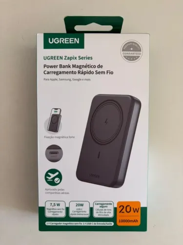 power bank sem fio carregamento rápido | novo e lacrado na caixa