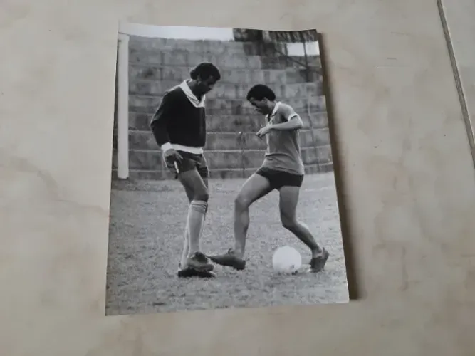Foto antiga - Carlos Alberto Torres  e  Jairzinho - Botafogo 1971