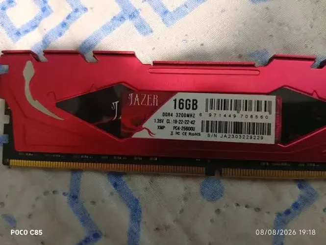 Memória RAM 1x16GB aceito troca