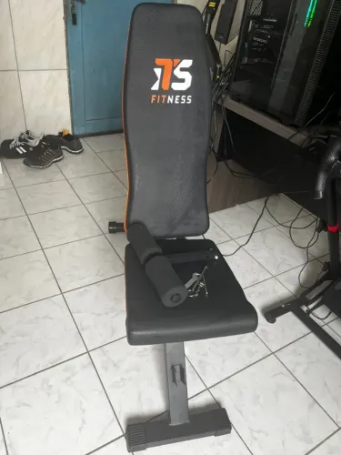 Banco Regulável de Academia Dobrável, Estrutura em Aço, Suporta até 150kg